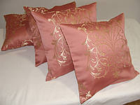 Комплект подушек корона розовая 4шт, 35х35см