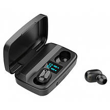 Bluetooth стерео навушники бездротові з боксом для зарядки Air J16 TWS Original. Колір чорний, фото 3