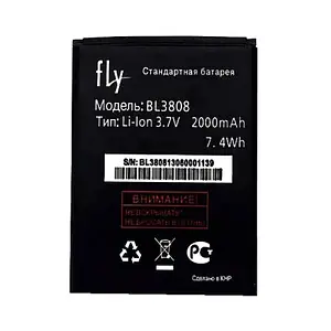 Акумулятор до телефону Fly BL3808 Black 2000 mah