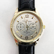 Годинники наручні Ulysse Nardin-Maxi Marine White ремінець чорний (репліка), фото 2