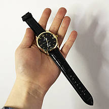 Годинник наручний Rolex Black ремінець чорний (репліка), фото 2