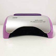 Гібридна лампа для нігтів Beauty Nail CCFL + LED 48W K18. Колір фіолетовий, фото 2
