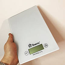 Ваги кухонні DOMOTEC MS-912 Glass. Колір білий, фото 2