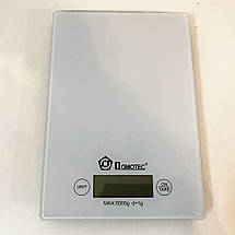 Ваги кухонні DOMOTEC MS-912 Glass. Колір білий, фото 3