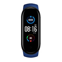 Фитнес браслет Smart Watch M5 Band Clack смарт-трекер. Колір синій, фото 2
