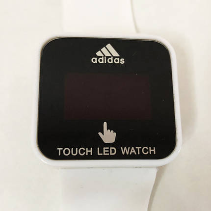 Спортивні годинник з LED дисплеєм. Реагують на дотик. ADIDAS. Колір білий, фото 2