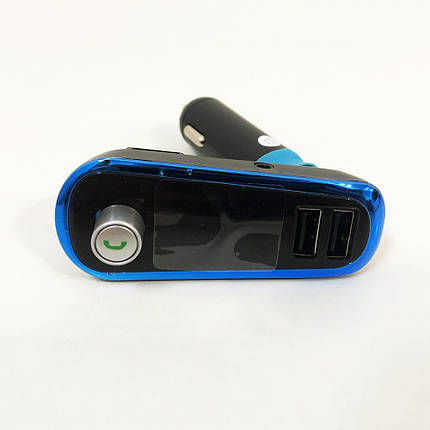 FM Трансмітер в машину SmartUS G11 BT ФМ модулятор автомобільний. Колір синій, фото 2