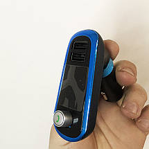 FM Трансмітер в машину SmartUS G11 BT ФМ модулятор автомобільний. Колір синій, фото 3
