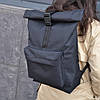 Рюкзак Рол Топ. Дорожня сумка, сумка для походу з тканини. Модель No9543. Колір чорний, фото 3