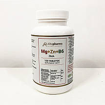 Вітаміни Altopharma магній + цинк + B6 ZMA МЕГА ДОЗА - 120 табл, фото 2