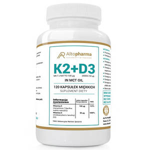 Вітаміни Altopharma K2 MK7 З Натті + D3 2000ІУ