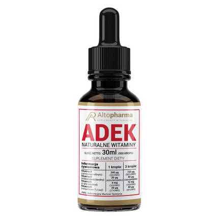 Вітаміни Altopharma Вітамін ADEK комплекс A, D3, E, K2 МК-7 - 30 мл, фото 2