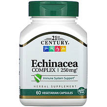 Ехінацея 21st Century "Echinacea Complex" підтримка імунної системи, 250 мг (60 капсул)