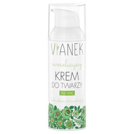 Нормалізуючий нічний крем для обличчя Vianek - 50 мл, фото 2