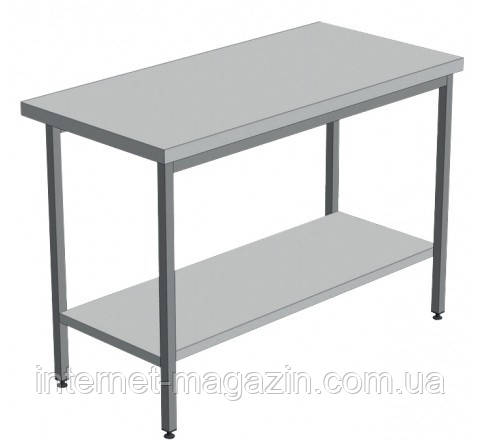 Стіл виробничий розбірний (з полицею) AISI 304, 500 х 600 х 850 (мм), фото 1