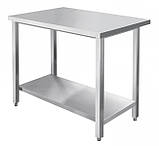 Стіл виробничий розбірний (з полицею) AISI 304, 500 х 600 х 850 (мм), фото 2