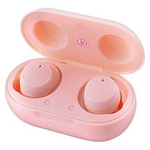 Бездротові навушники вкладиші TWS-08 5.0 з кейсом. Колір рожевий, фото 2