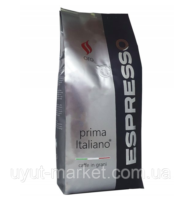 Кава в зернах Prima Italiano Oro Espresso 1 кг (80% Арабіка, 20% Робуста)