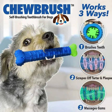 Зубна щітка для собак ChewBrush, фото 2