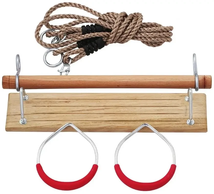 Набір для гойдалок FUN PACK : сидіння, трапеція та гімнастичні кільця KBT, фото 1