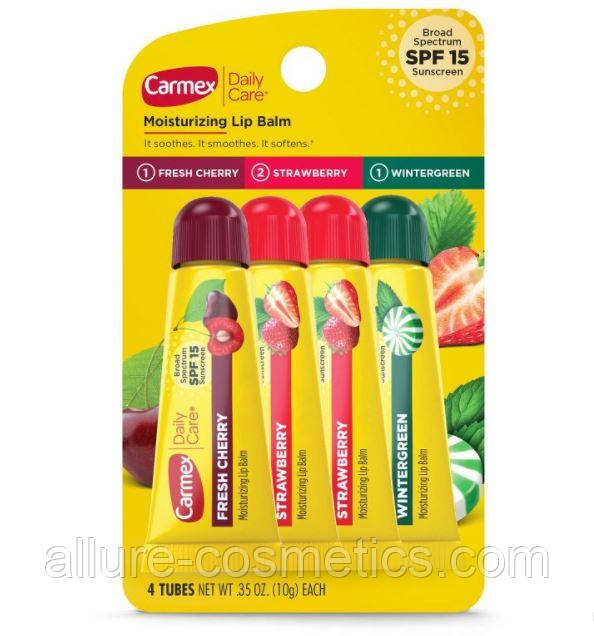 Набір бальзамів для губ тюбік Carmex Dare Lip Balm Moisturizing Tube 4шт