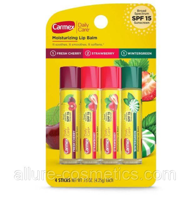 Набір бальзамів для губ помадка Carmex Dare Lip Balm Moisturizing Stick 4шт