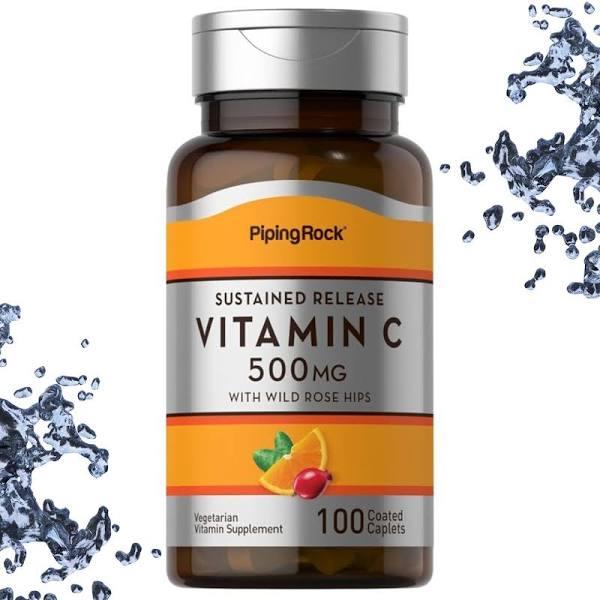 Витамин C Piping Rock Vitamin C with Rose Hips 500 mg 100 caplets