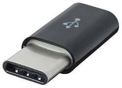 Перехідник Atcom Micro USB - USB Type-C Black