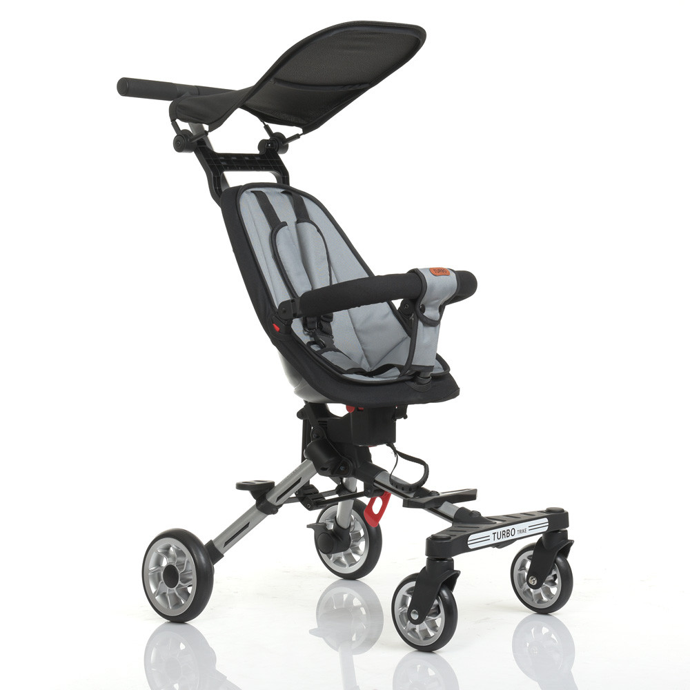 Легкая прогулочная коляска TURBO TRIKE М 5573PU-2L Черный | Коляска для путешествий / в самолет