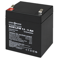 Акумулятор кислотний AGM LogicPower LPM 12 - 5,0 AH