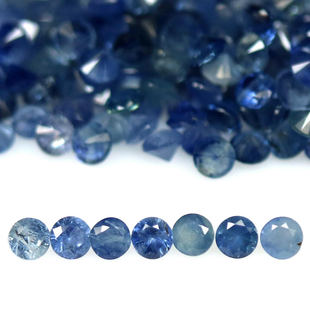 6.51 кт. Природний синій сапфір 217 шт. 1.7-1.8 мм.