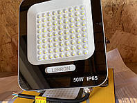 Светодиодный прожектор LED бытовой уличный LEBRON 50W, 6500k, 4500Lm, Ip 65