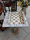 Шаховий стіл із натурального каменю онікс, фото 4