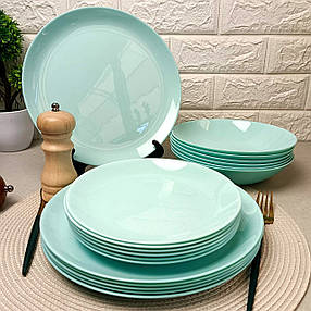 Набір столовий блакитний Luminarc Diwali Light Turquoise 18 предметів, фото 4