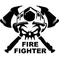 Вінілова наклейка на автомобіль — Fire Fighter  ⁇  Пожежний