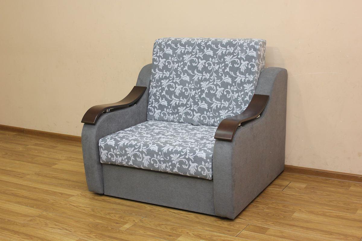 Крісло-ліжко Адель 80см тканина Астон вензель-11 та Меланж денім (Катунь ТМ)