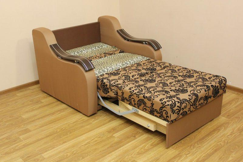 Кресло-кровать Адель 80см ткань Астон вензель-11 и Меланж деним (Катунь ТМ) - фото 2 - id-p675218174