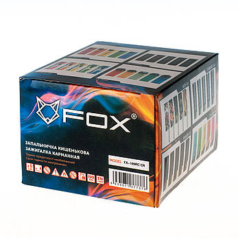 XFOX 189RС-СR п'єзо Гума кольорова кнопка запальничка, фото 3