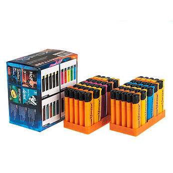 XFOX FX-132 FP-CR пьезо цветной пластик плоская зажигалка, фото 4