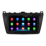 Al Штатна магнітола для Mazda 6 II (GH) Рестайлінг 2009-2013 екран 9" 2/32Gb Wi-Fi GPS Base Android, фото 3