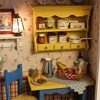 Lb Кукольный дом DIY Cute Room 6002 Время обеда конструктор в рамке детский деревянный для девочек