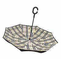 Go Жіноча парасолька навпаки Up-Brella Карта вітрозахисна з подвійним куполом від дощу вітру