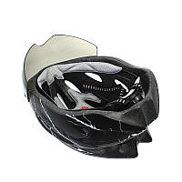 Go Шолом велосипедний Helmet 258 Black + White з регулюванням велошолом для велосипедистів захисний аксесуар