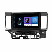 Go Андроид магнитола штатная для Mitsubishi Lancer X 2007-2010 экран 10" 1/16Gb Wi-Fi GPS Base