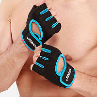 Lb Спортивные перчатки AOLIKES A-1678 Black + Blue L без пальцев нескользящие