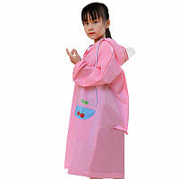 Go Плащ дождевик детский 615 водонепроницаемый с местом под рюкзак Cherry Pink M