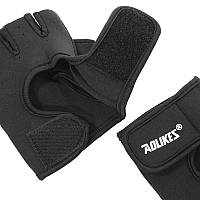 Lb Перчатки для фитнеса AOLIKES A-1678 Black L спорта без пальцев нескользящие