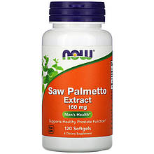 Екстракт пальми Сереноа NOW Foods "Saw Palmetto Extract" 160 мг (120 гелевих капсул)