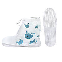 Go Дитячі гумові бахіли на взуття від дощу Кит Blue 20.2 см захист від промокання для дітей