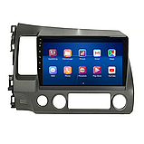 Al Штатна магнітола для Honda Civic VIII 2005-2009 екран 10" 2/32Gb 4G Wi-Fi GPS Top Android, фото 3